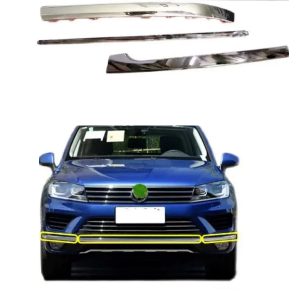 

3 шт. декоративная полоса переднего бампера для Volkswagen Touareg 2016 2017 2018