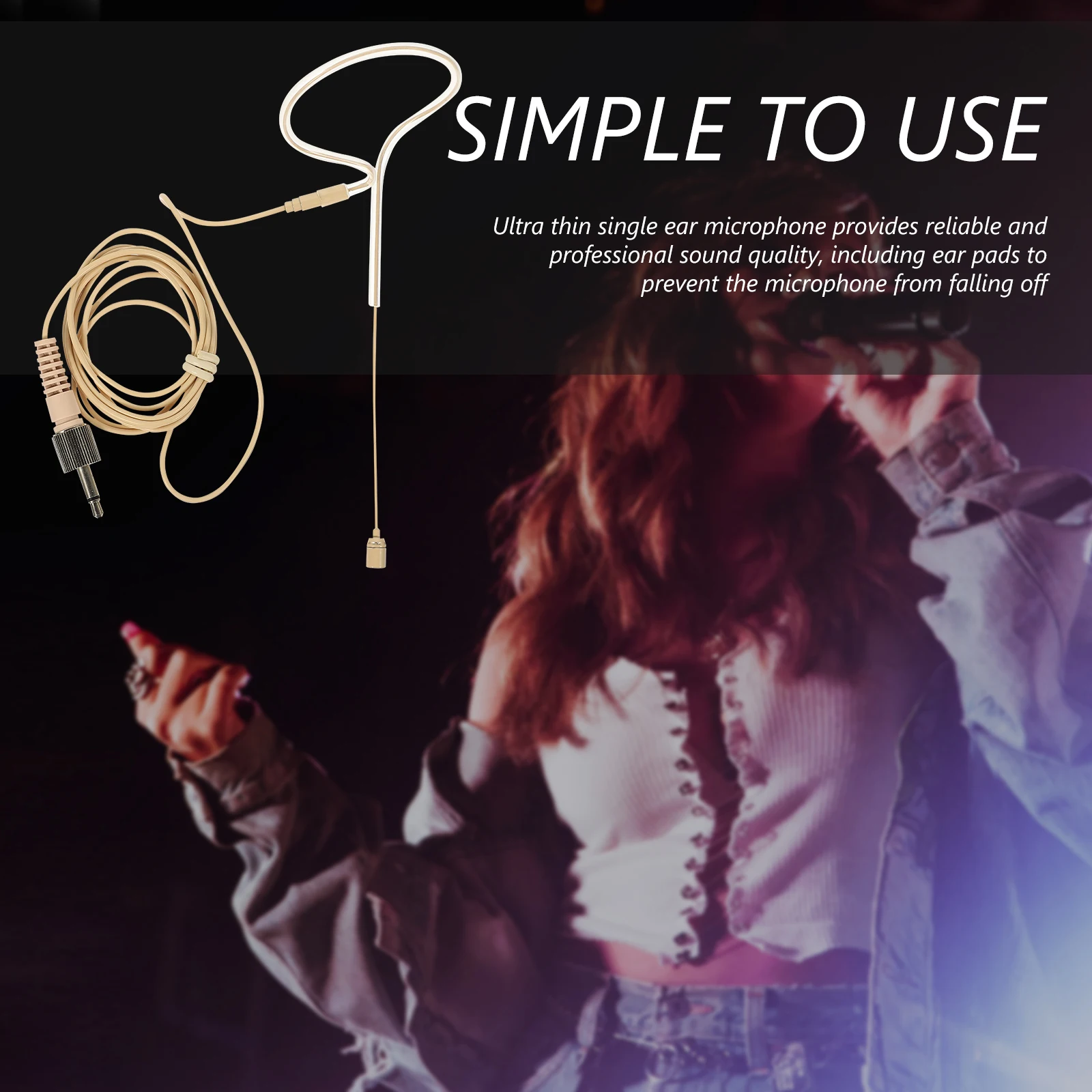 

Ear hanging Microphone Headset Teacher Voice Amplifier Clear Sound Quality Stable Signal Sensitivity Amplify Vocals Indoor