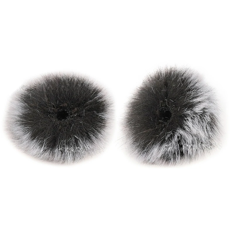 DX62 ไมโครโฟนกระจกหน้ารถ Furry Fur Windproof Muff กระจกหน้ารถสำหรับ Rode