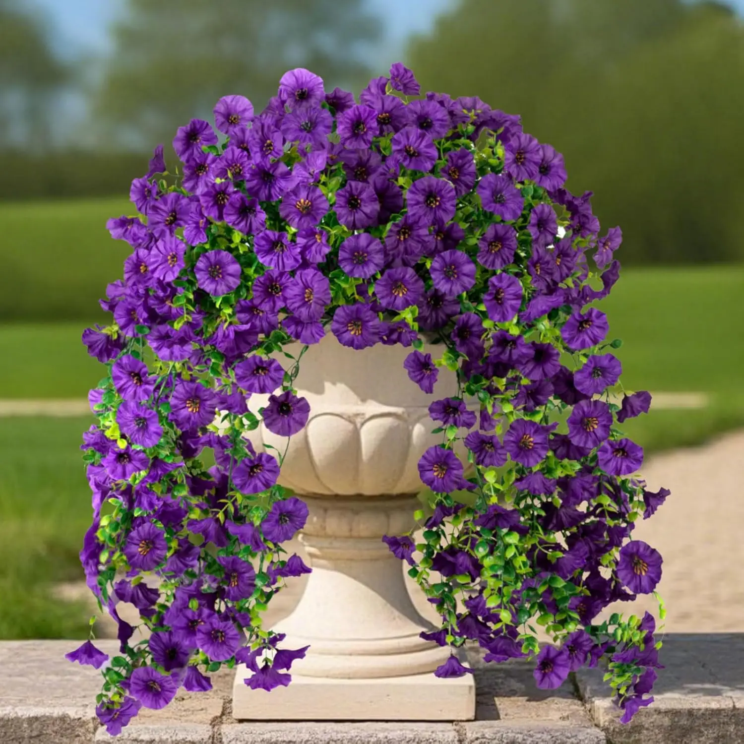 Artificial Vine Morning Glory Flowers Wedding Home Room Table Holiday Ornaments Outdoor Yard Garden Hanging Arch DIY Decor Gifts