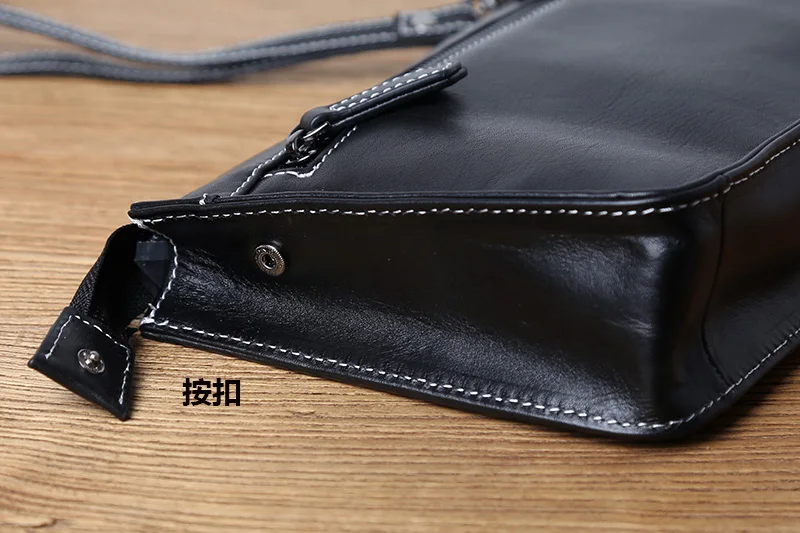 Nzpj Echt leder Herren Clutch Tasche natürliche Rindsleder Brieftasche große Kapazität Handy tasche lässig Business Umschlag für – Detail 10