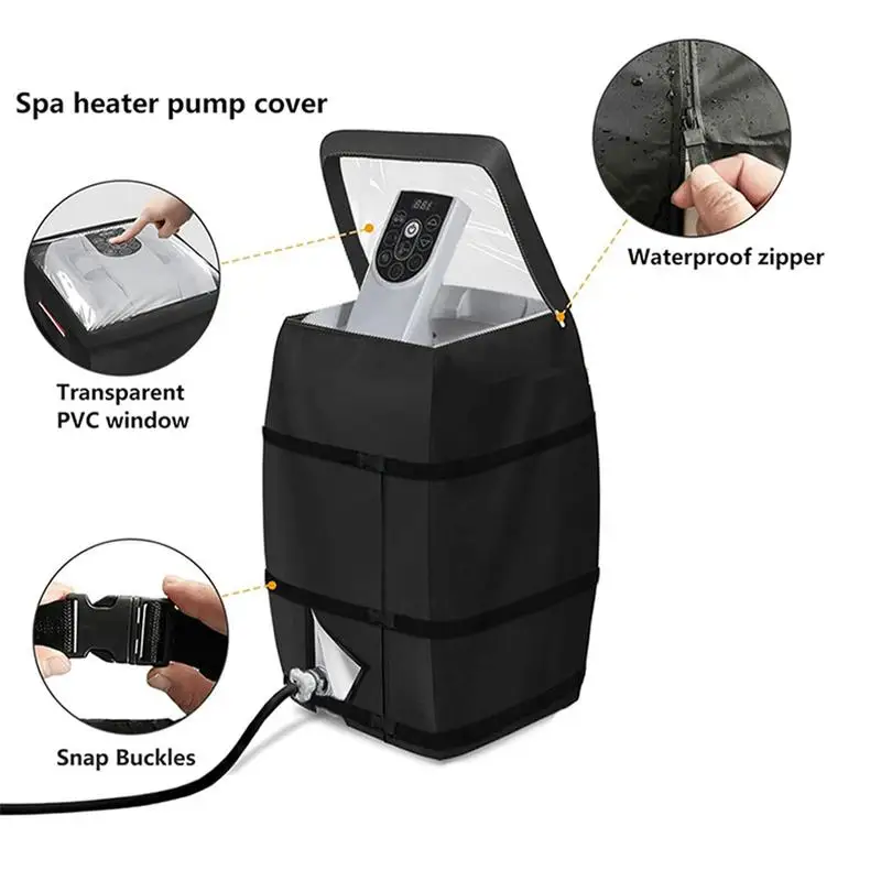 Hot Tub Spa Heater Pump Heavy Duty All-Weather Protection Insulated Cover Hot Tubs For Hot Tub Outdoor Pool Parts