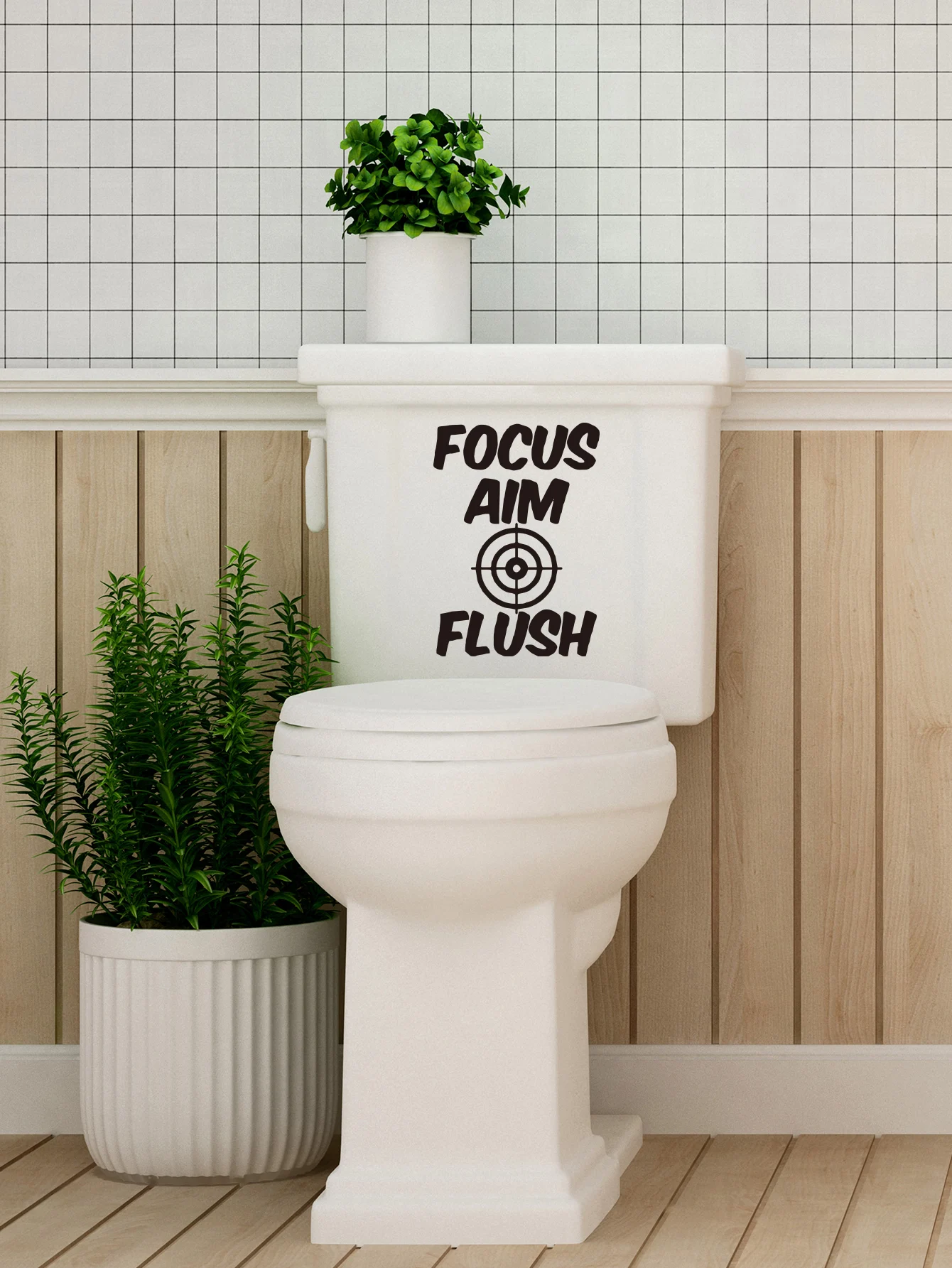 1 pc hot sale focus aim flush toilet sticker Wall Stickers Modern Fashion Wall Sticker for home Wall Art Sticker Murals