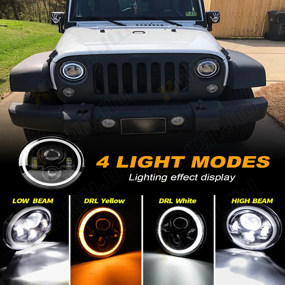 XWQHJW Car Driving DRL Fog Light  COB Angel Eyes Environmental Waterproof Daytime Running Bulbs Motorcycle Headlights