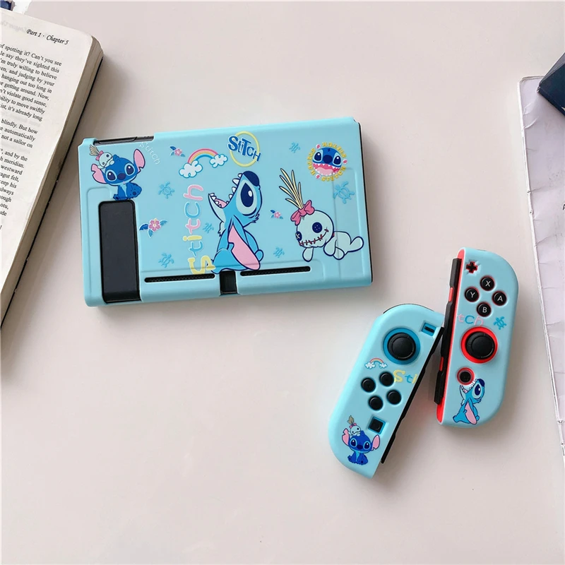 Disney Stitch Soft TPU Skin Protective Case for Nintendo Switch NS Joy-Con Controller Protection Back Housing Shell Cover