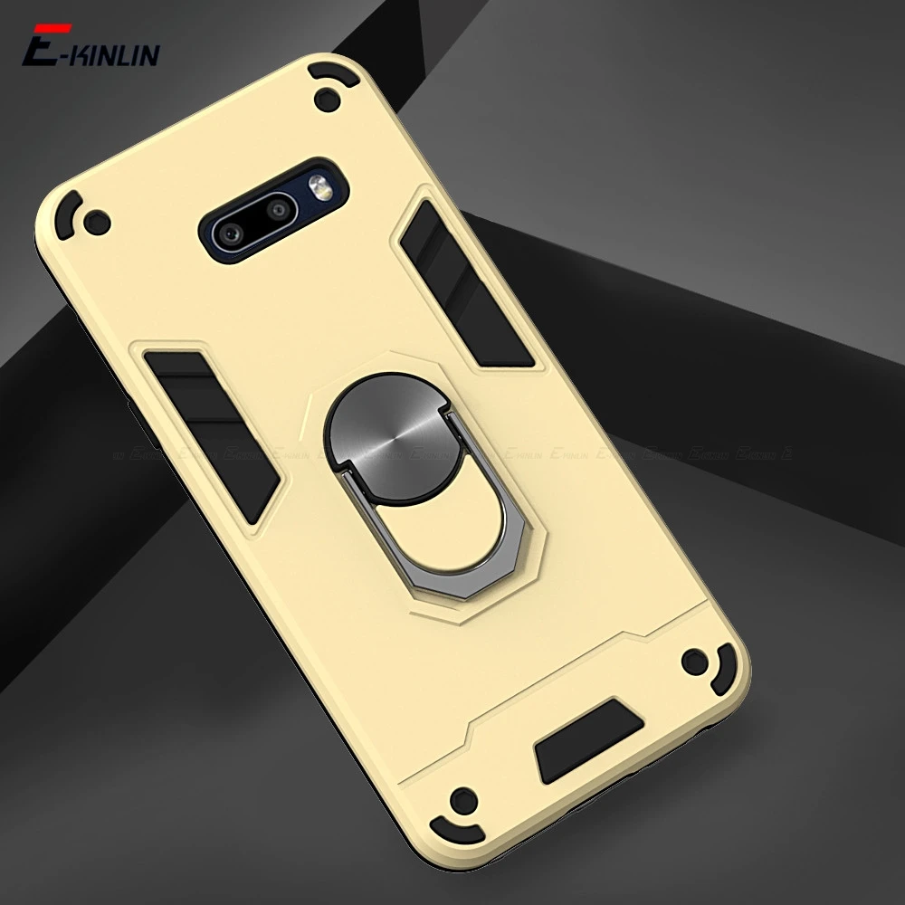 Shockproof Phone Case For LG V50S V60 G8X ThinQ 5G Armor Bumper Magnetic Ring Holder Back Cover