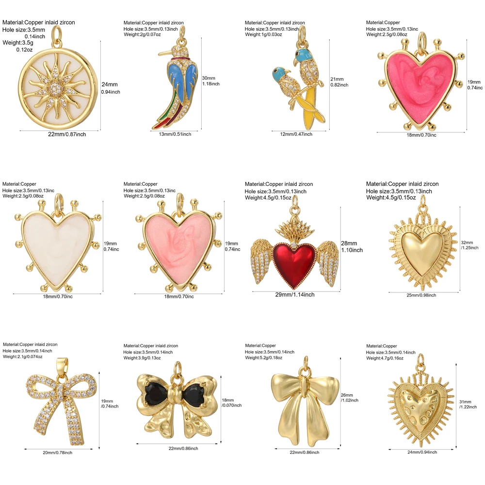 Cute Moon Heart Charms for Jewelry Making Supplies Gold Color  Eye Charm Dijes Diy Woman Earrings Necklace Braclet  Pendant