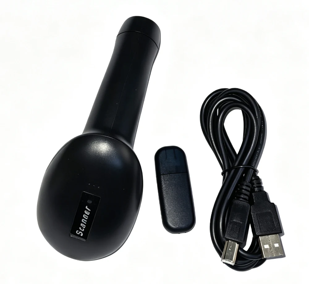 Wireless 2D Barcode Scanner with Wired QR Reader PDF417 Automatic Sensing for POS Scanning Retail Inventory Mobile POS