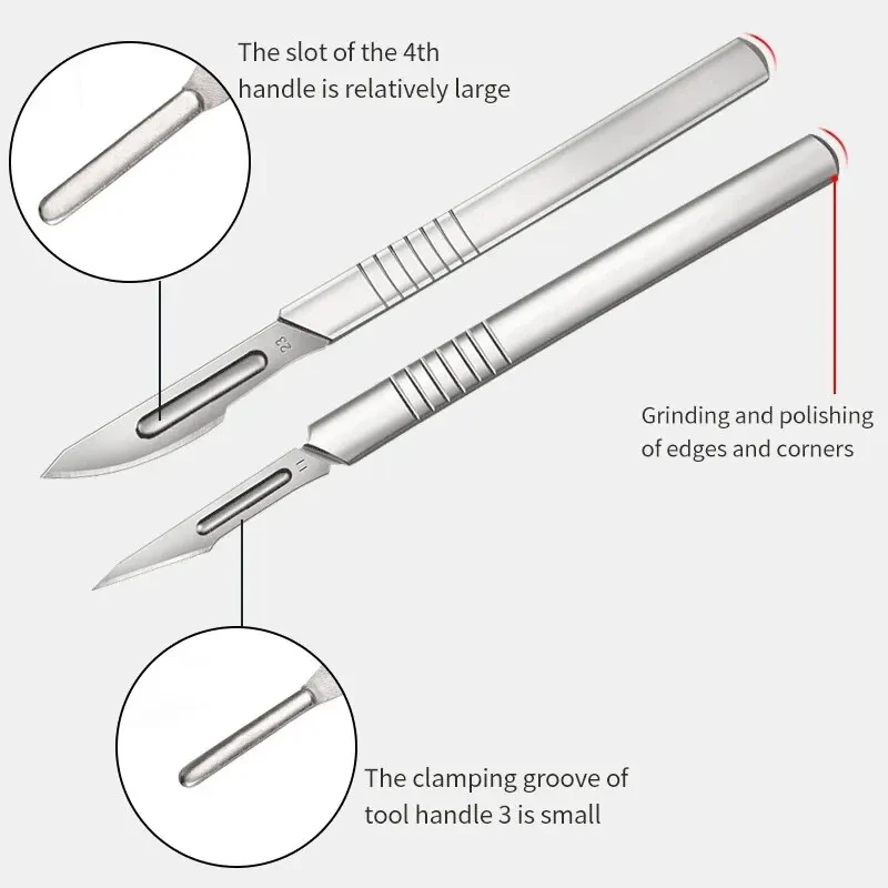 22 PCS Tool Steel Scalpel Set 11 # 23 # Blade 3 # Holder 4 # Handle Trimming Grafting Artistic Film Carving Sharp Circuit Board