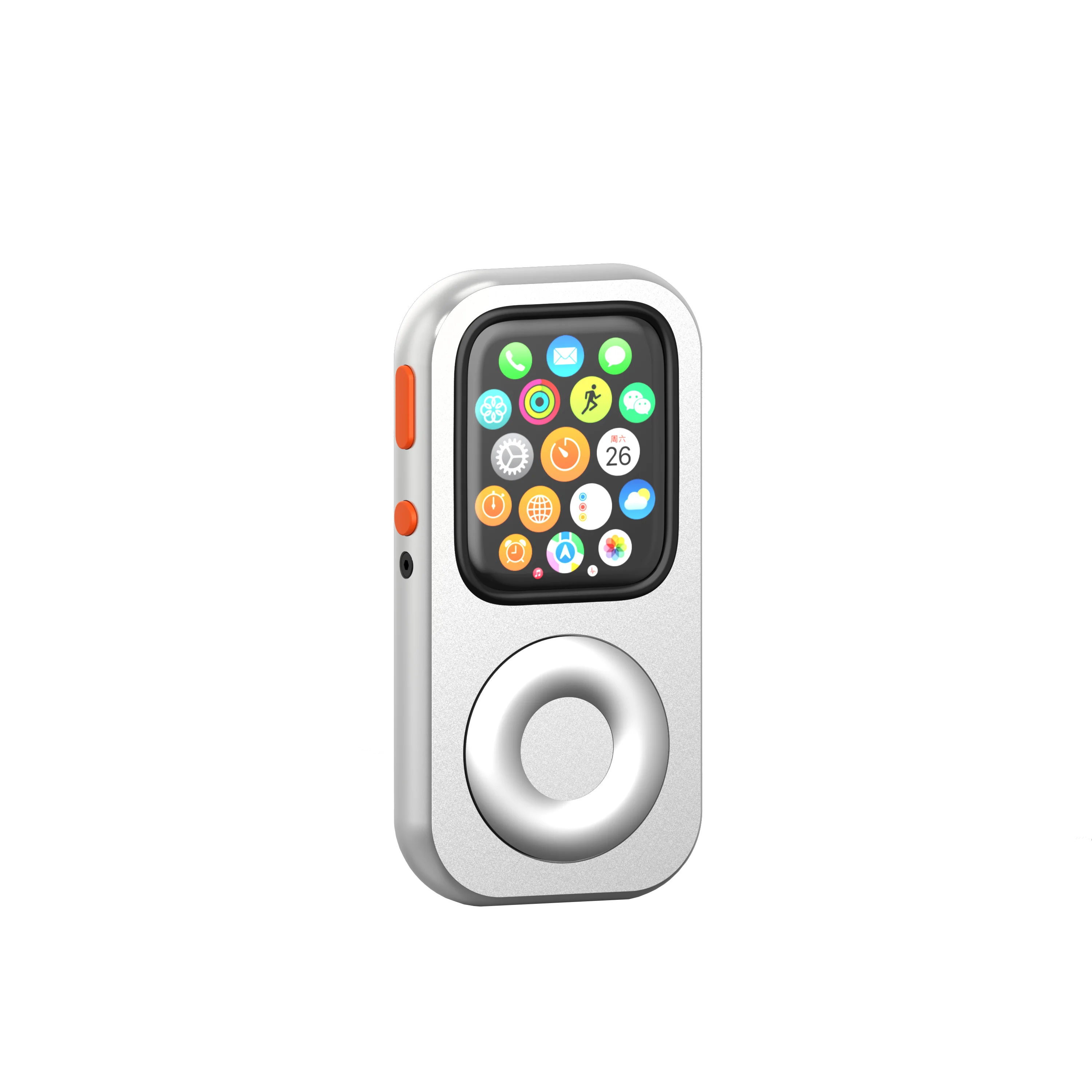 RePod Aluminium Alloy Beschermhoes voor Apple Watch Series 7/8/9, Apple Watch hoes met Click Wheel ontwerp - afbeelding 1