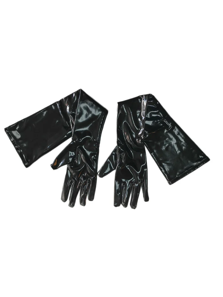 Sexy PVC Shiny Glove Latex Faux Leather Long Glove Punk Gloves Sexy Hip-pop Jazz Outfit Mittens Cosplay Costumes Accessory F33