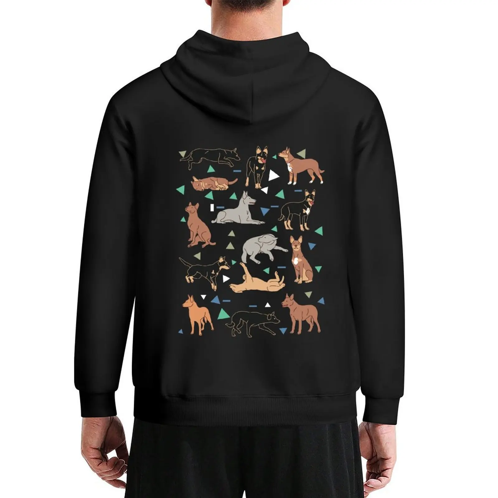 

Australian Kelpie Pattern Hoodie korean autumn clothes male clothes men's coat autumn tracksuits