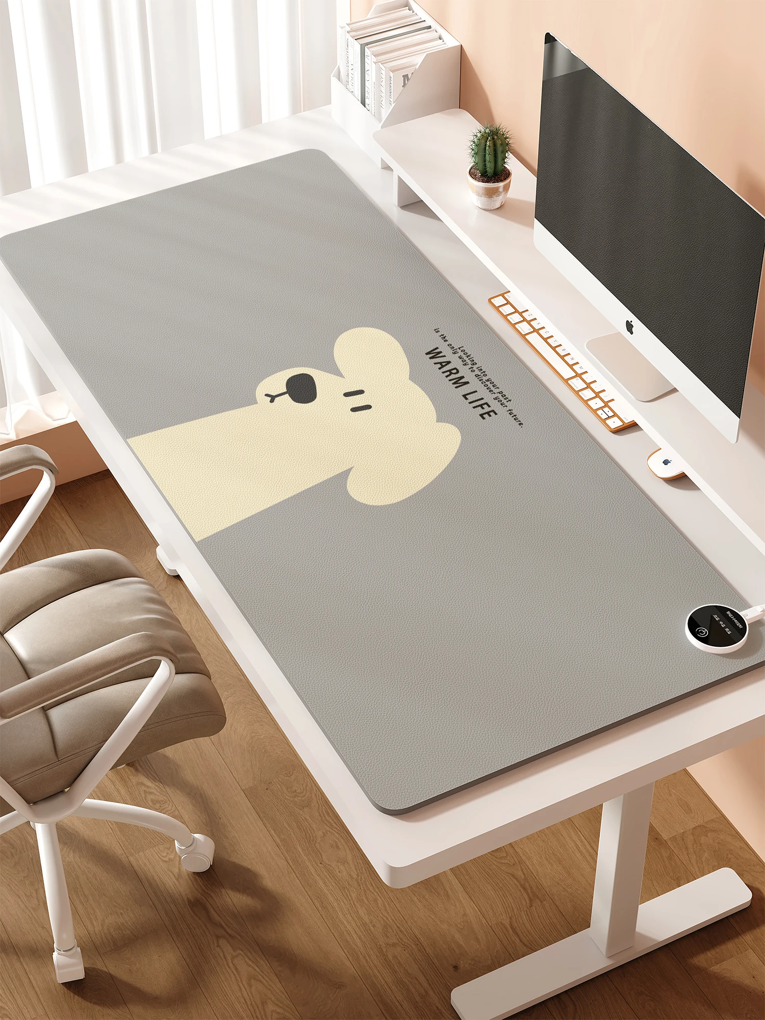 

Heated Mouse Pad Large Office Cuter Heating Warm Desk Mat Winter Student Writing Hand Warmers Non-Slip Rectangle