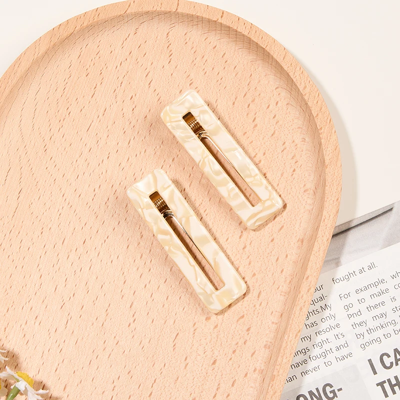 

Cute Luxury Acetate Printed Small Hair Clip Women Elegant Floral Pattern Barrettes For Girls Kawaii Fashionable Hair Accessories