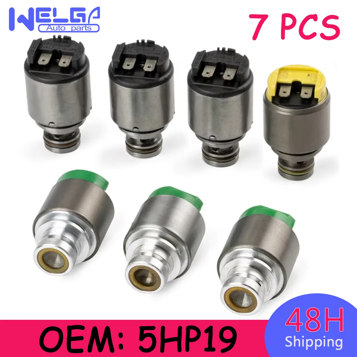 

7PCS 5HP19 Transmission Solenoid Valve 5HP 19 Refurbished For BMW Z4 3 5 Series For Audi A6 A8 S4 S6 RS6 For Prosche 911 Boxster