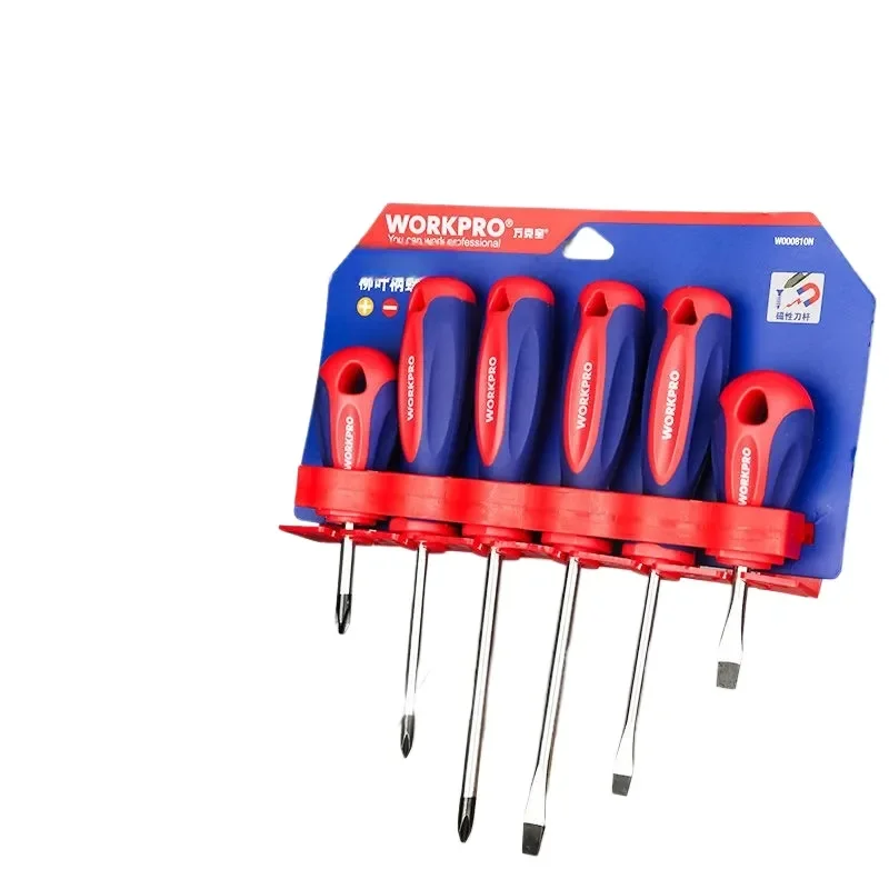6Pcs Magnetic Screwdriver Set Cross Slotted Bits Multipurpose Repair Hand Tools Kit for Home Electronics Appliance