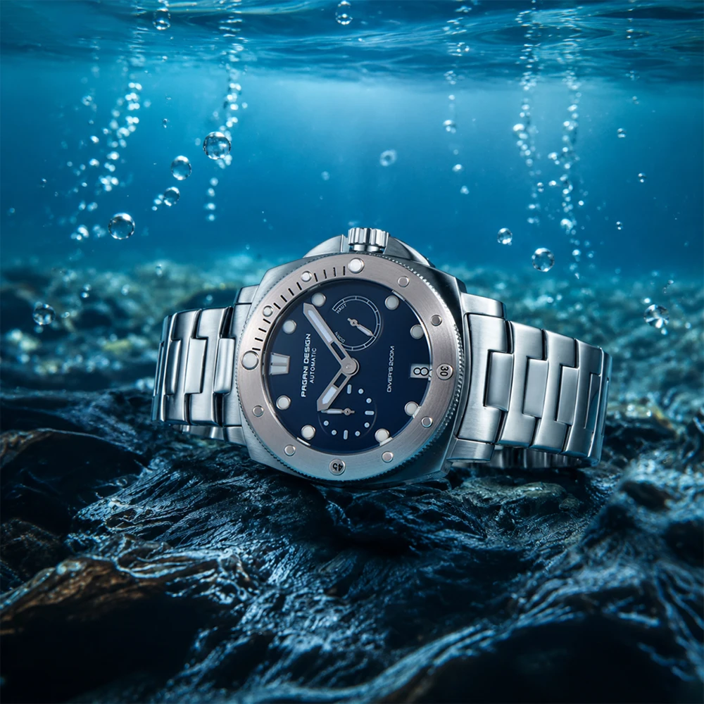 Top PAGANI DESIGN Diving Machinery Automatic Men's Watch Stainless Steel Luminous Sapphire Glass Outdoor Sports watches for man