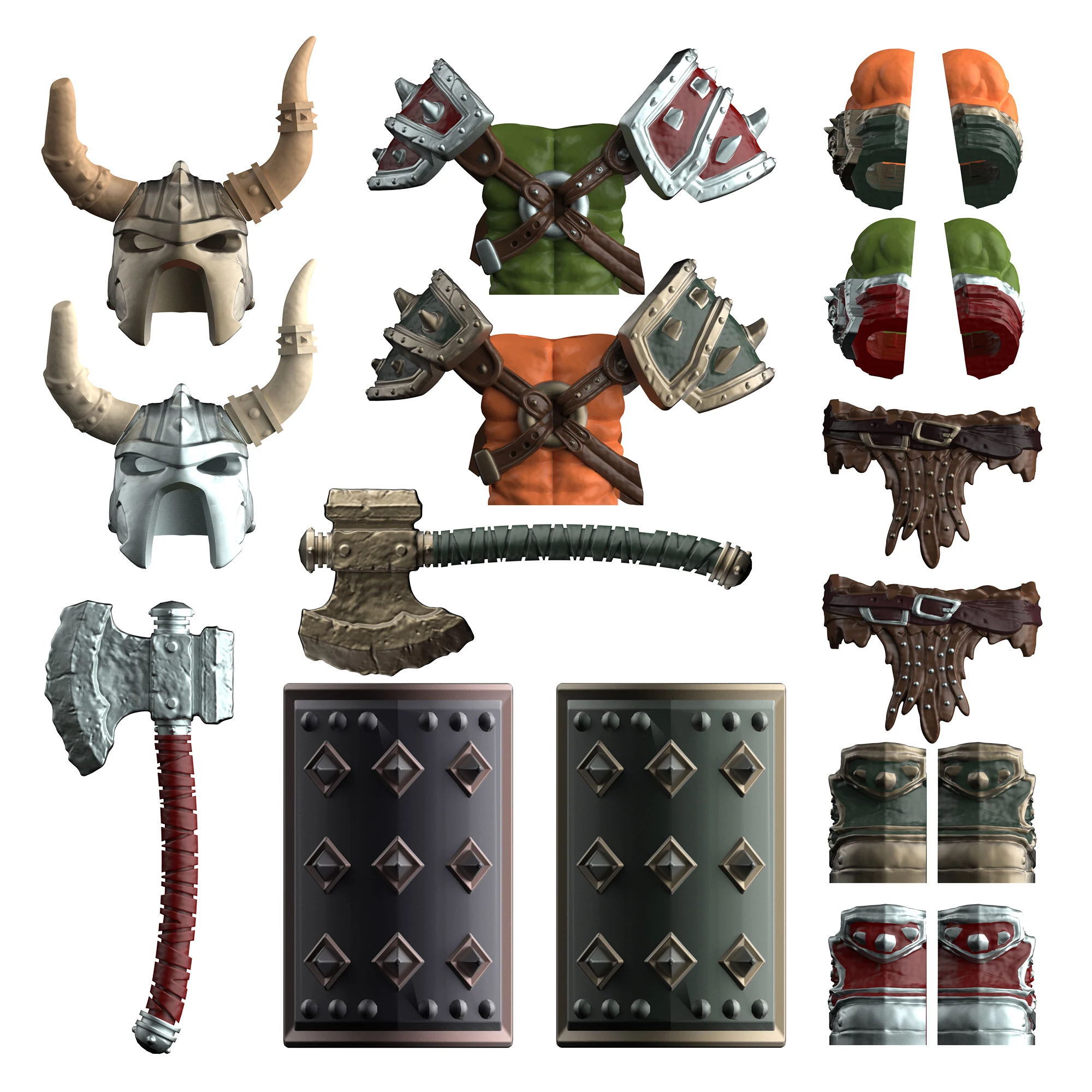 

Game Orcish monster Building Block figures Accessories block bricks,Compatible With Assembles Particles Series DIY
