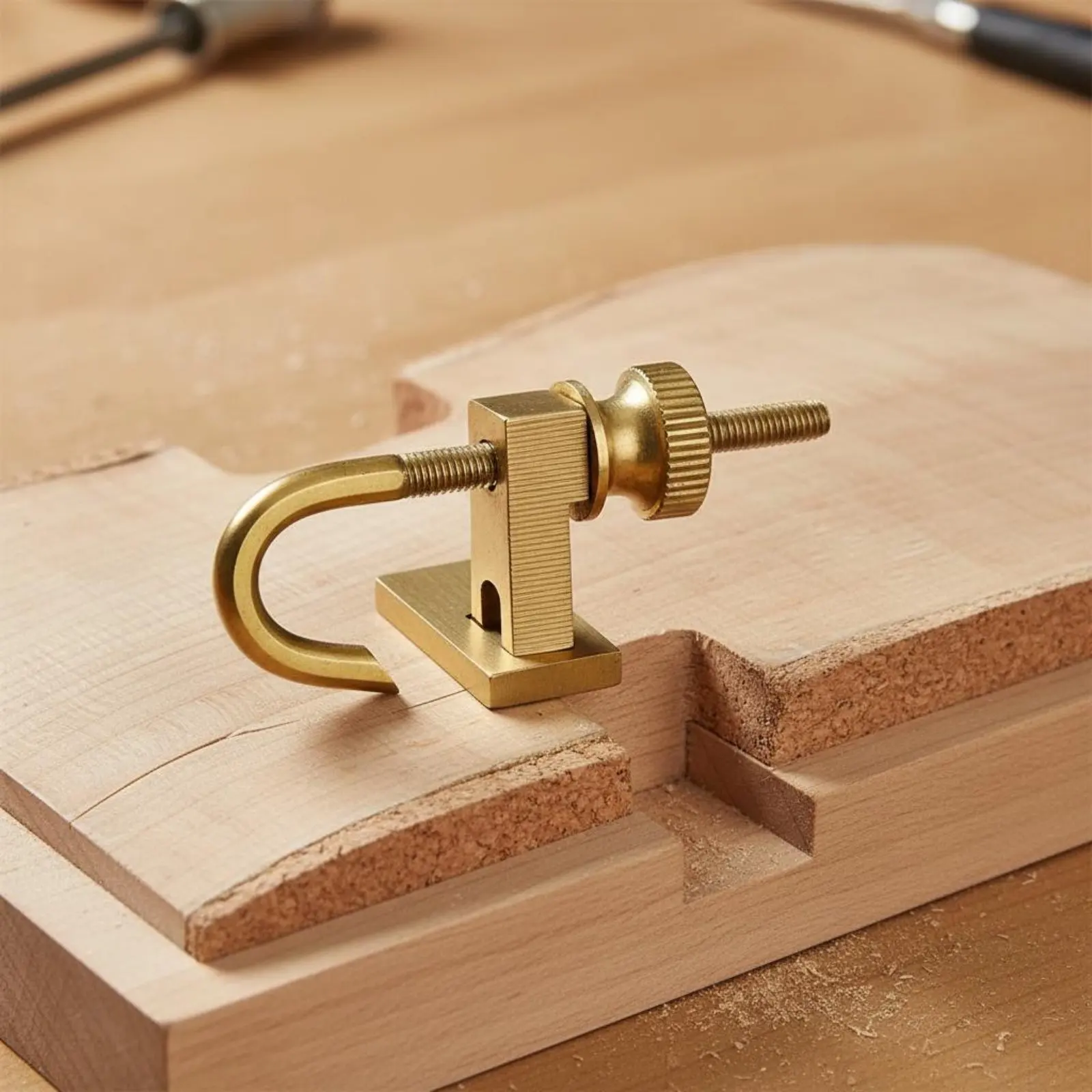 1 Pieces Violin Crack Repair Clamp Sturdy Brass F-Design Clamp Cello Repair Tool Exact Adjustment Woodcraft Hardware