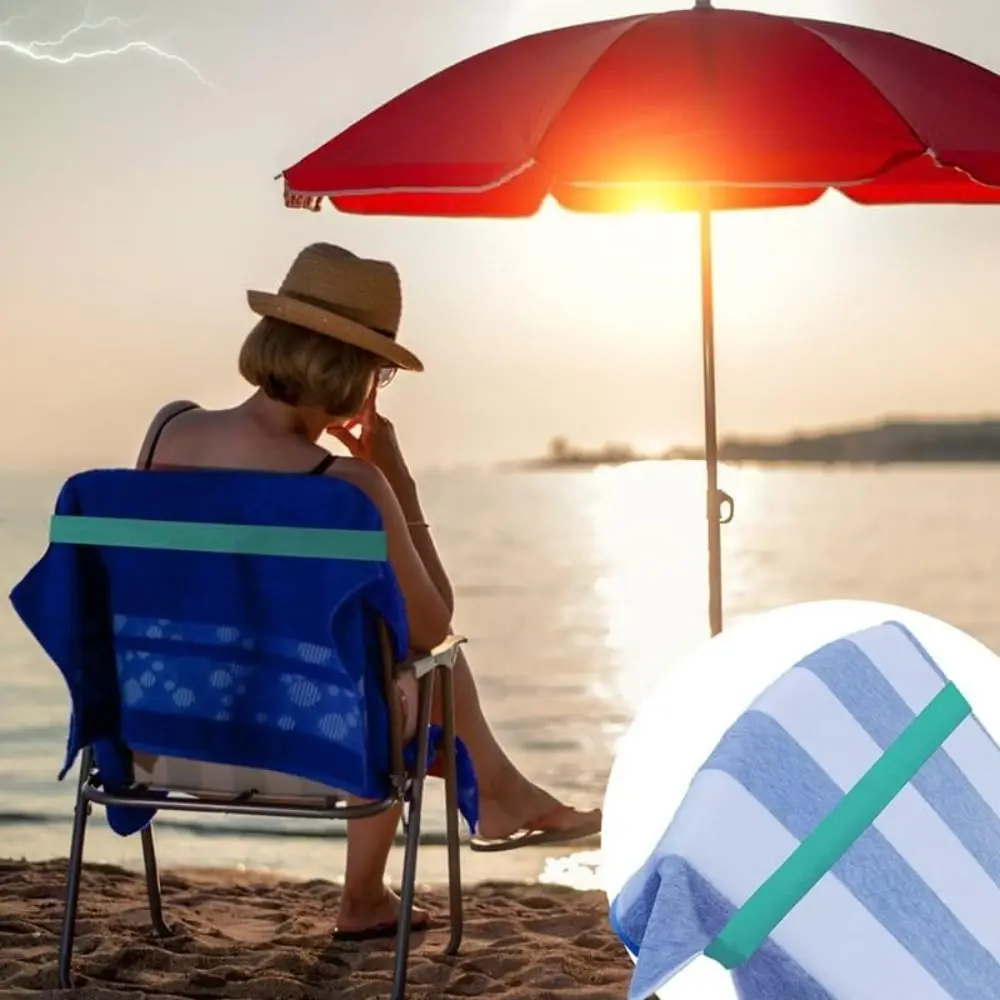 

NEW Stretchable Beach Towel Bands Elastic Versatile Beach Towel Clips Cruise Ship Towel Holder Summer