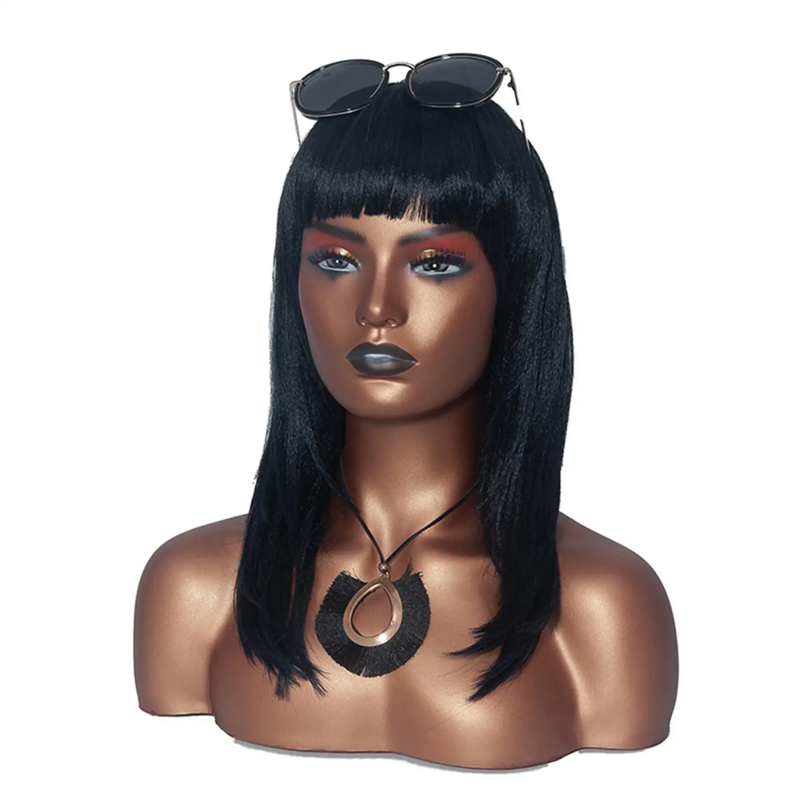 

Голова манекена для макияжа с плечевой моделью из ПВХ для укладки волос, гарнитура для парика