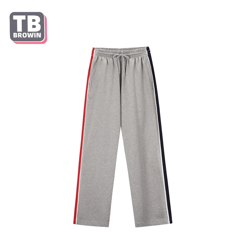 TB sports casual sweatpants tide spring autumn couple men\'s brand four-bar striped thom cotton knitted slim-fit trousers