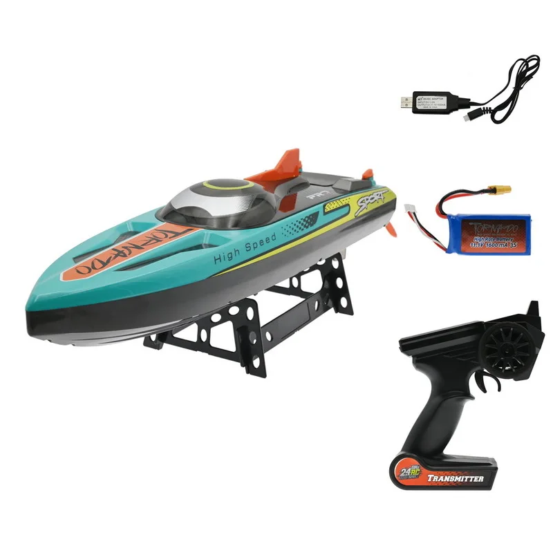 Hlrc Hl3789 Brushless 55km/H High-Speed Boat 2.4g Remote Control Boat Speedboat With Led Light Rc Boat Toys Gifts For Boys' Kids