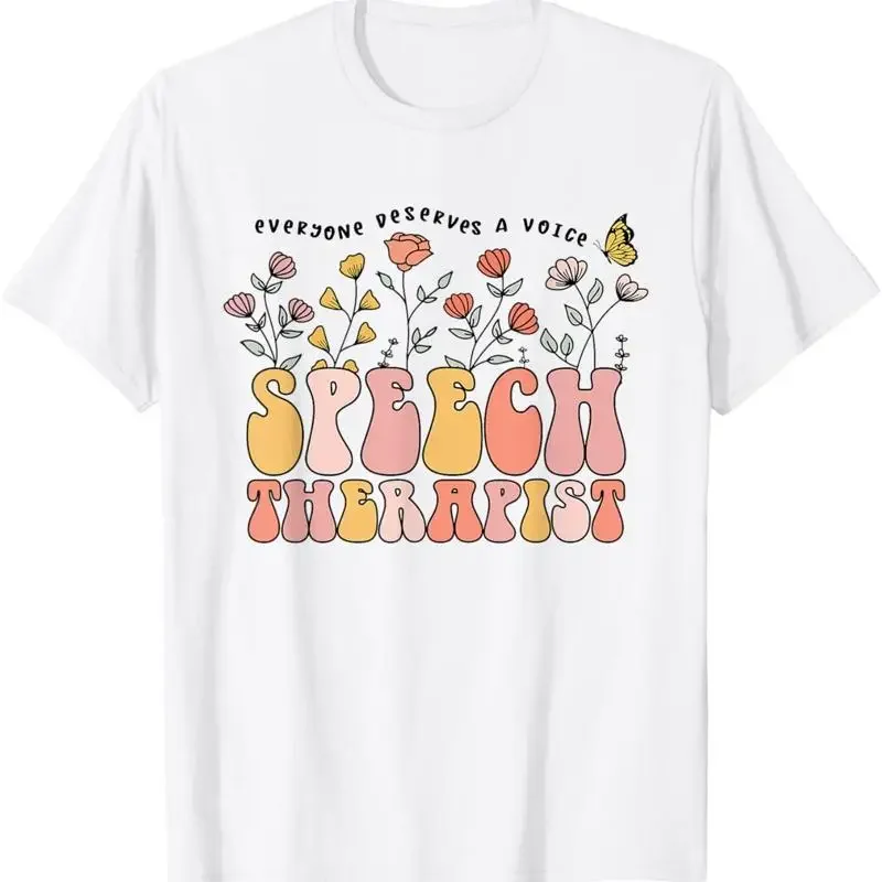 Wildflower Speech Therapist Language Pathologist Slp T Shirt