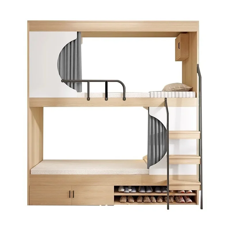 Space Cabin School Apartment Double Dormitory Bed Double decker Full Package Bed Solid Wood bunk bed