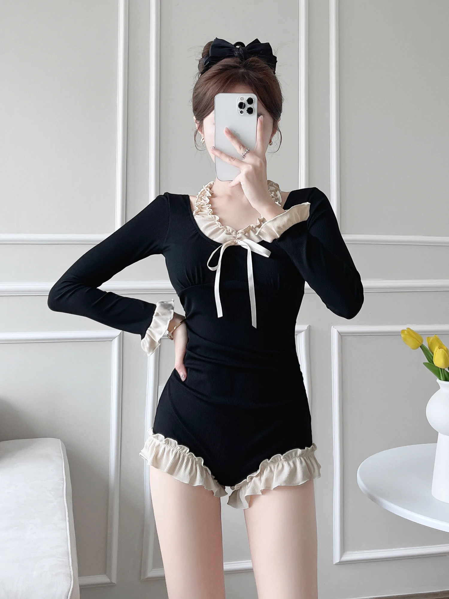 

Новый женский купальник-монокини 2025 года для термальных источников, сексуальный, утягивающий, из высокоэластичного полиэстера и спандекса