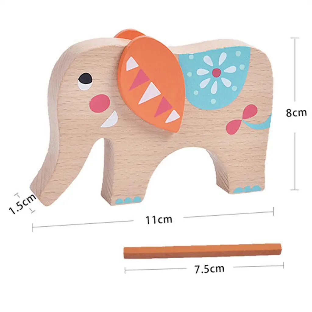 Wooden Stacking Up Blocks Balancing Game Puzzles Kids Educational Toy Gift