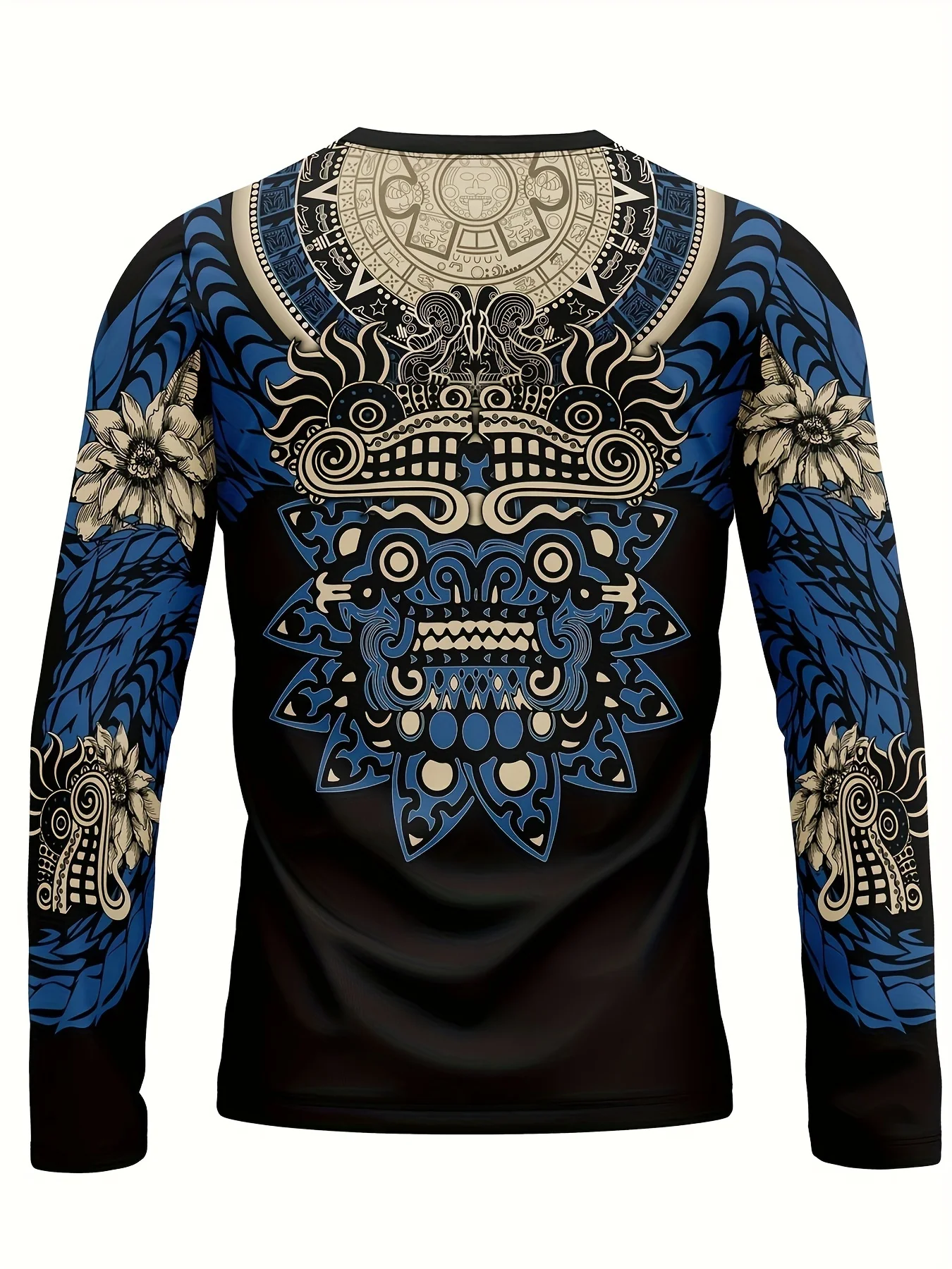 Camiseta informal de manga larga con estampado 3D para hombre, Jersey elástico con estilo, Top deportivo fino de secado rápido, verano, 2024