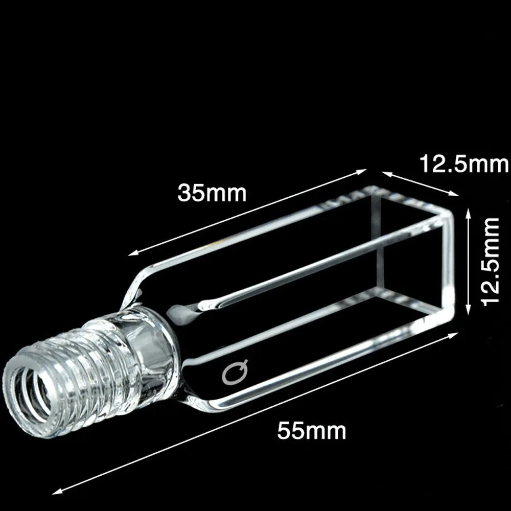 10mm Quartz Screw Colorimetric Dish with Fluorescent 4sided Transparent Sealed Seal Injectable Scientific Research Purposes