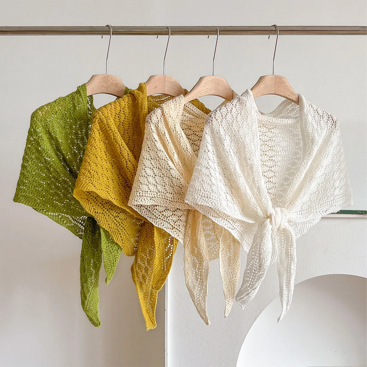 Lightweight Knit Shawl for Women Spring Summer Office Shoulder Wrap Thin Soft Capelet for Air Conditioned Rooms