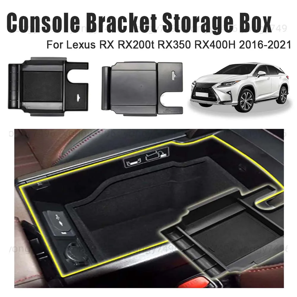 Console Bracket Storage Box For Lexus RX RX200T RX350 RX400H 2016 2017 2018 2019 2020 2021 Cars Accessories Decoration Black