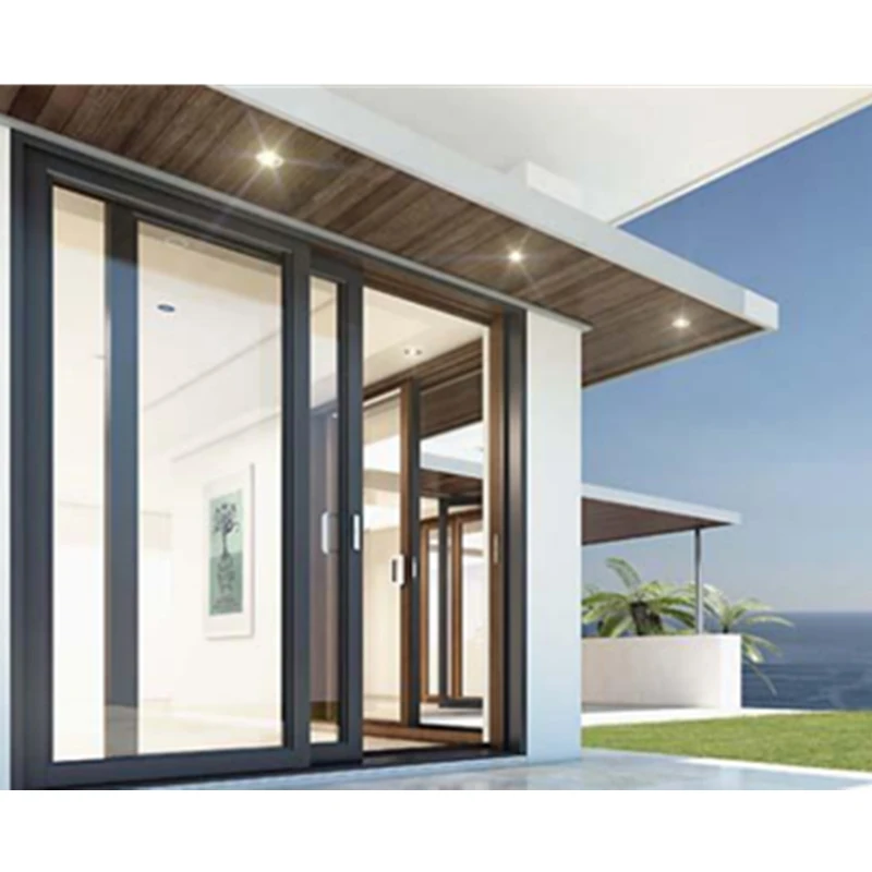 Customized Folding Door Service CBMmart High End Thermal Break Balcony Double Glass Panel Sliding Aluminum Alloy Villa Doors