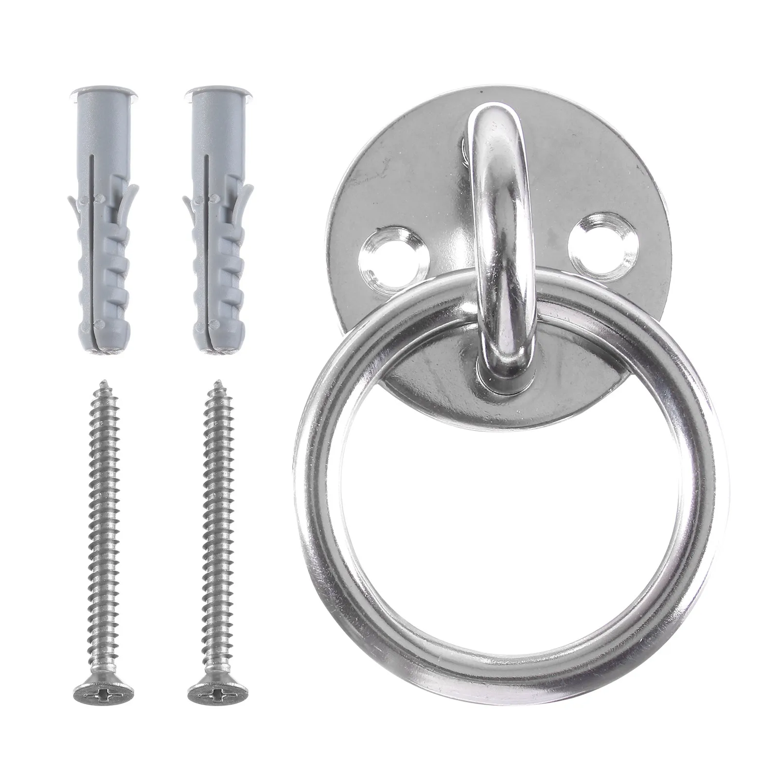 1Set Heavy Duty Welded Steel Fixed Disk Wall Mount for Suspension Straps Gymnastic Rings Yoga Swings Boxing Gear Indoor Outdoor