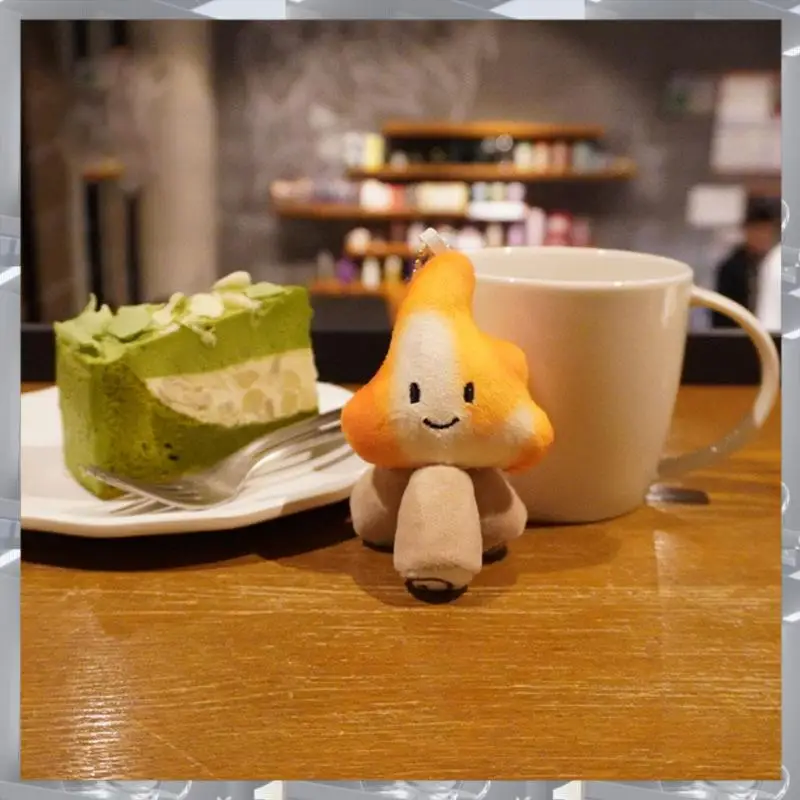 A84F-Small Charcoal Flame Pile Soft Plush  School Bag Decoration Keychain Children's Birthday Gift