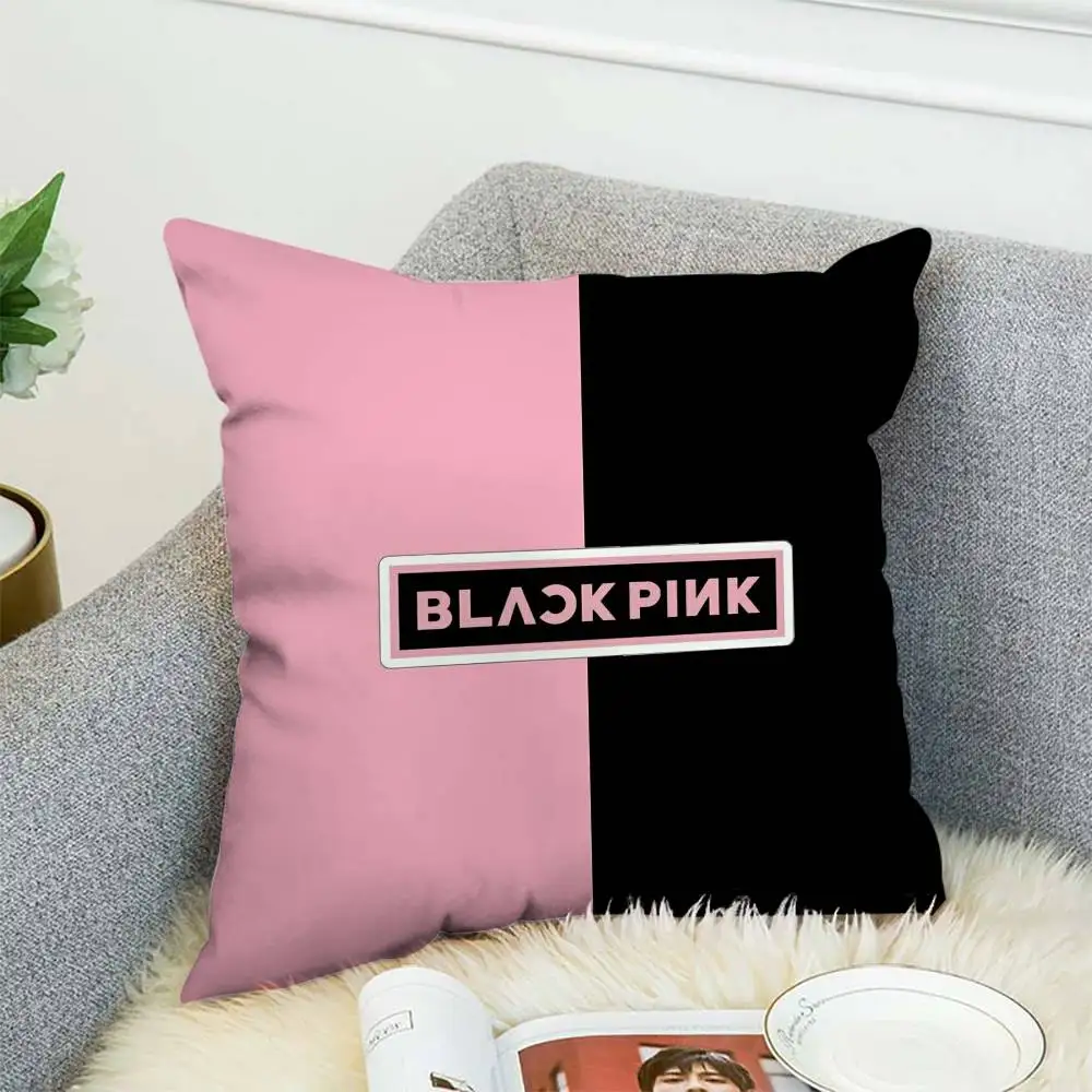 

P-Pinkes-B-Blacks Pillow Case Pillowcase Double-Sided Printing Cushion Cover 45x45 Decorative Cushions Sofa Soft Home Decor Pill