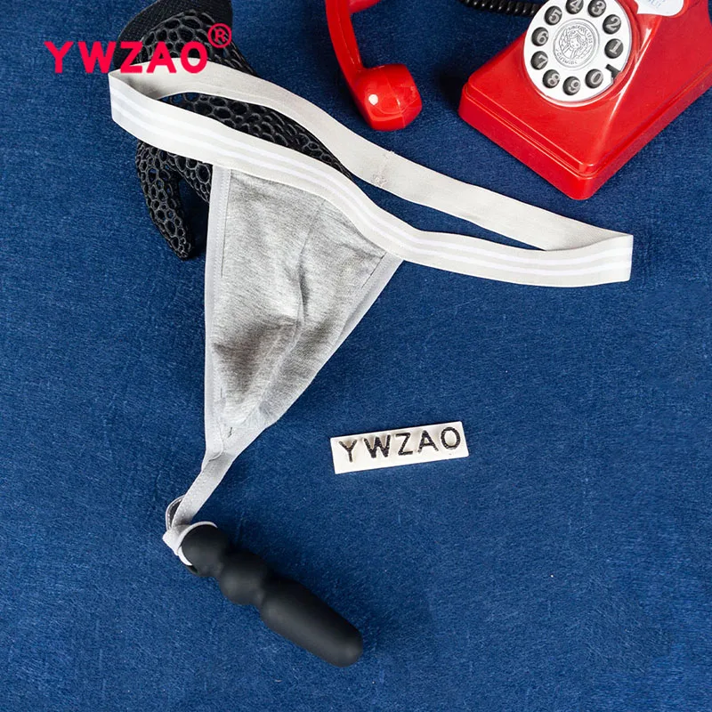 YWZAO سيور المكونات الرجال مشعرات الملابس الداخلية الكبار سراويل بعقب مثلي الجنس ملخصات مثير الحمار دسار الشرج اللعب الملابس الداخلية الجنس الشرجي الرمادي N03 #3