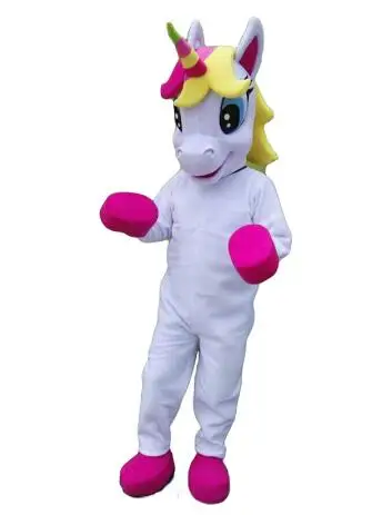 New Adult Halloween Christmas Unicorn Mascotte Fancy Cartoon Mascot Costume Plush Fancy Dress Mascot Costume