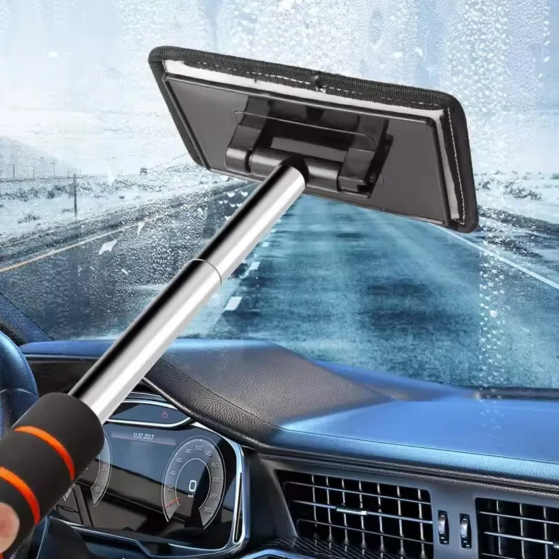 Car Cleaning Brush Retractable Windshield Cleaning Wiper Microfiber Soft-Bristle Glass Defogging Tool Automotive Cleaning Tools