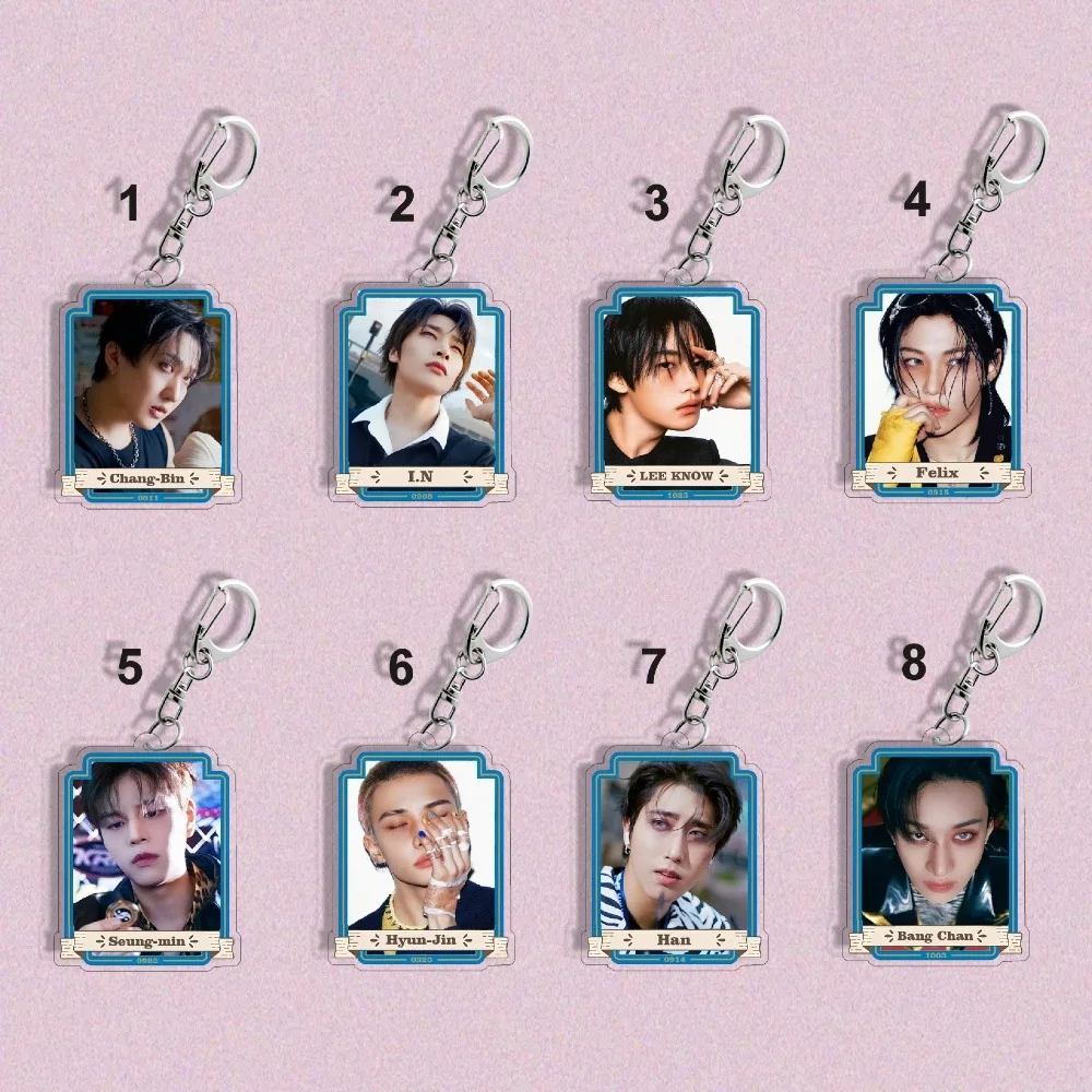Симпатичный акриловый брелок Stray Kids SKZOO Surrounding Huang Xuanchen, Li Longfu, KARMA, Han Zhicheng Four Series Keychain