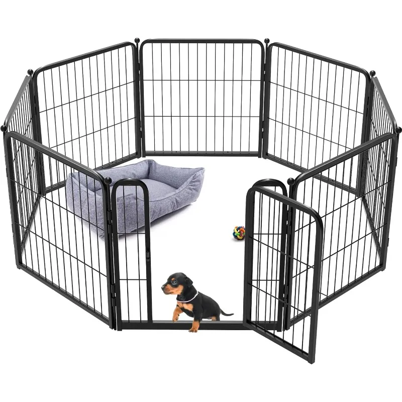 

Indoor Dog Playpen, Heavy Duty 24 Inch 8 Panel Dog Playpen for Puppies and Small Dogs Stress-Free and Safe Play