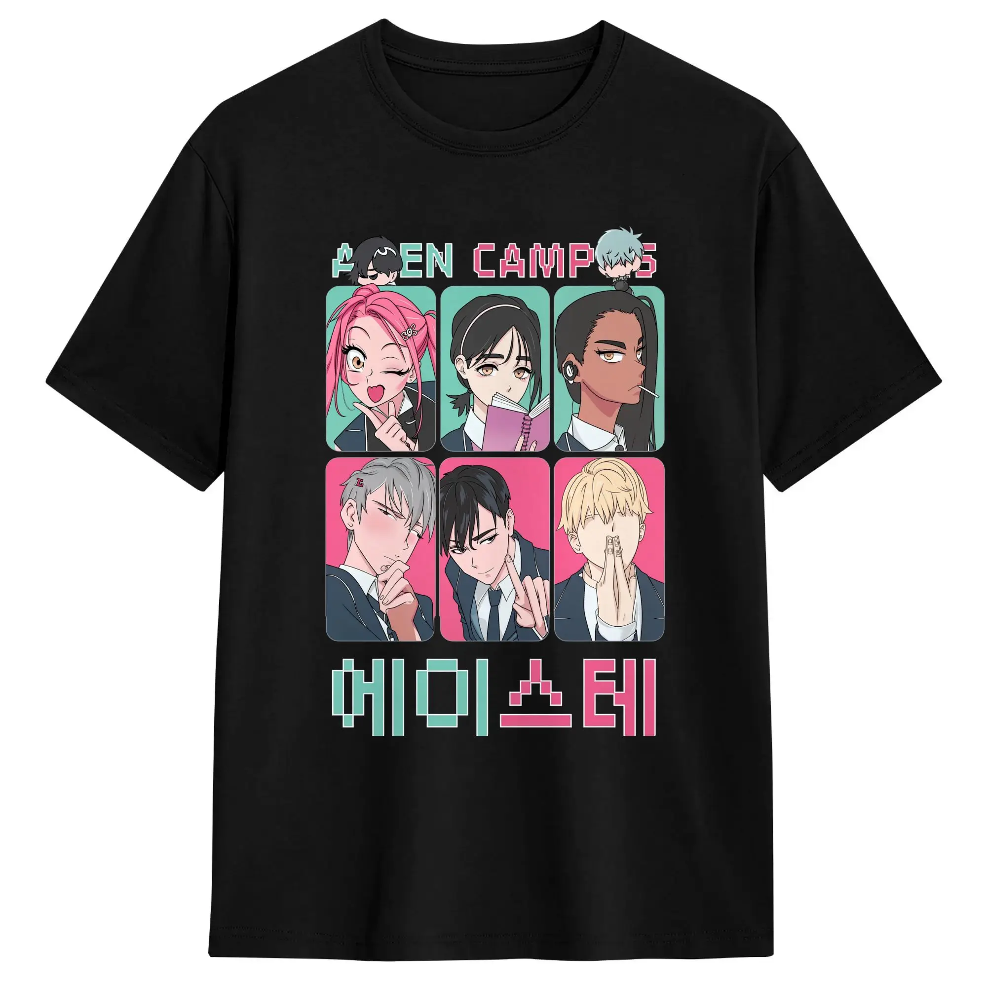 Ivan Till Luka SUA Mizi Hyuna Chibi Idol T-Shirts  Cotton Top Tees Summer Y2K O Neck Harajuku Custom Logo Tee Shirt