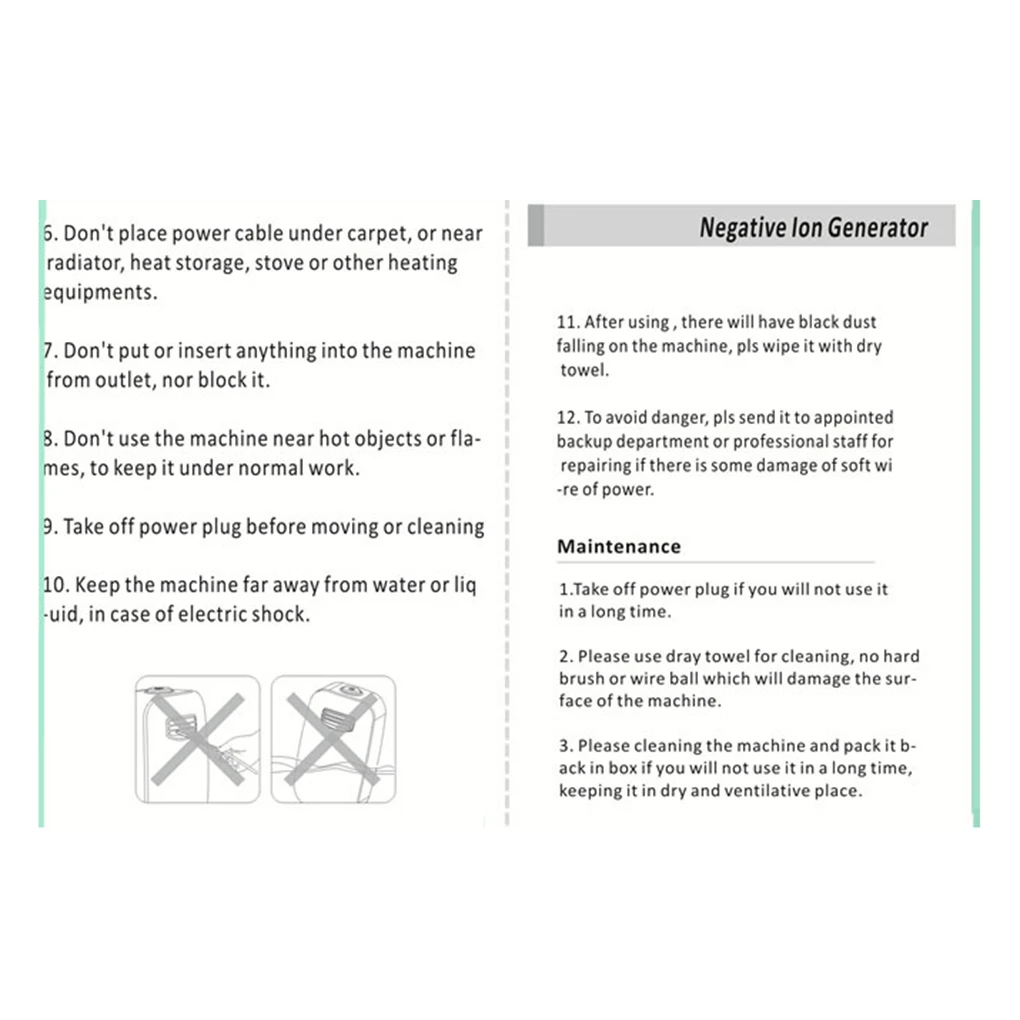 Air Purifier Mini Household Negative Ion Generator Home Bathroom Bedroom Office Air Cleaner Freshener UK Plug
