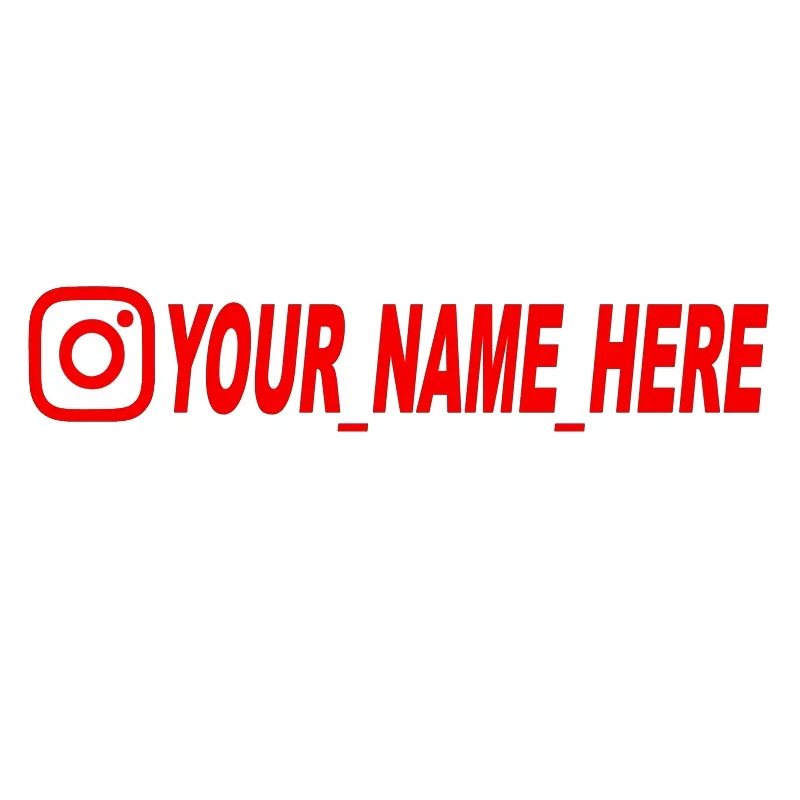 Adesivo per auto nome utente personalizzato personalizzato Instagram decalcomanie in vinile moto per Instagram personalizzazione di FACEBOOK ha bisogno di note