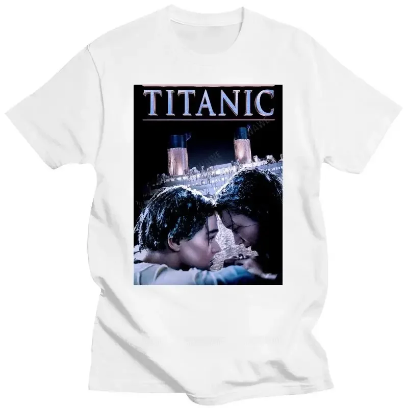 Titanic T Shirt Titanic Movie Fan Art Kate Winslet And Leonardo DiCaprio T Shirts Unisex Titanic fashion T-Shirt Movie 90s