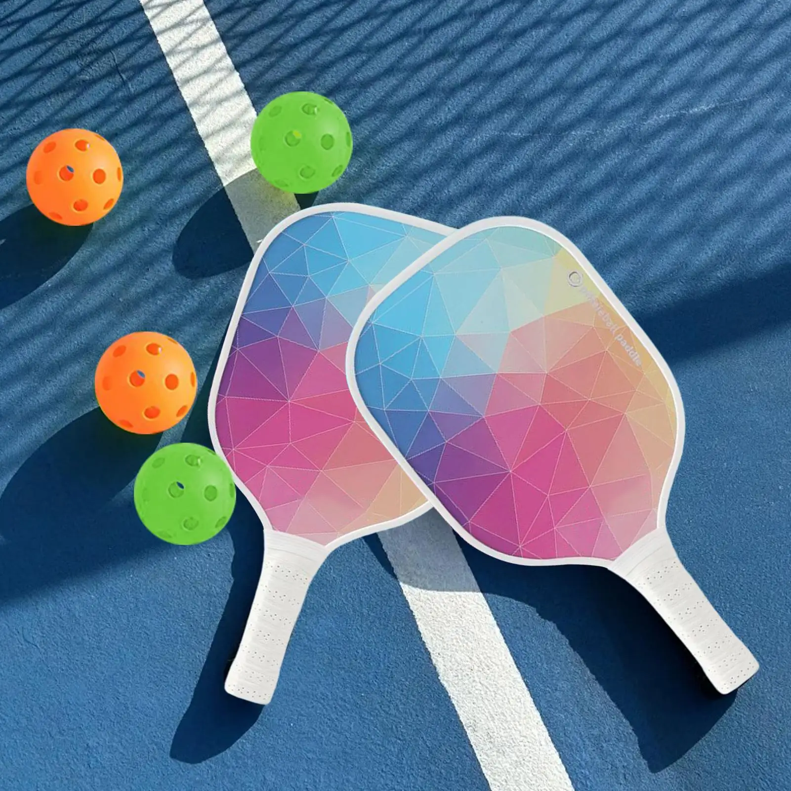 Pickle Ball Paddles 2-Piece High Rebound Pickle Ball Paddles Sports Equipment for Athletes Players Backyard Men Travel Gym