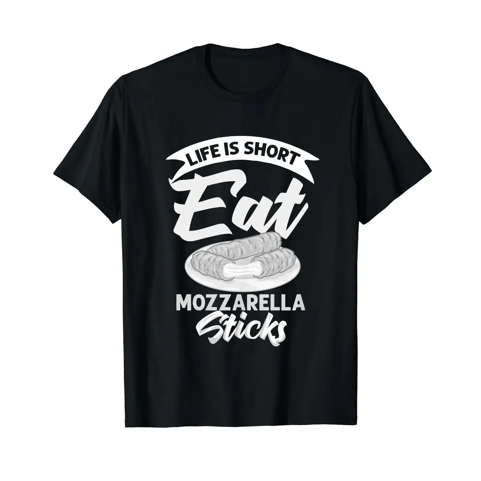 Mozzarella Sticks Lustiges Käsefutter Rezept T-Shirt im Vintage-Stil, gewaschen, atmungsaktiv, modisch, grafisch, leicht lässig, weich